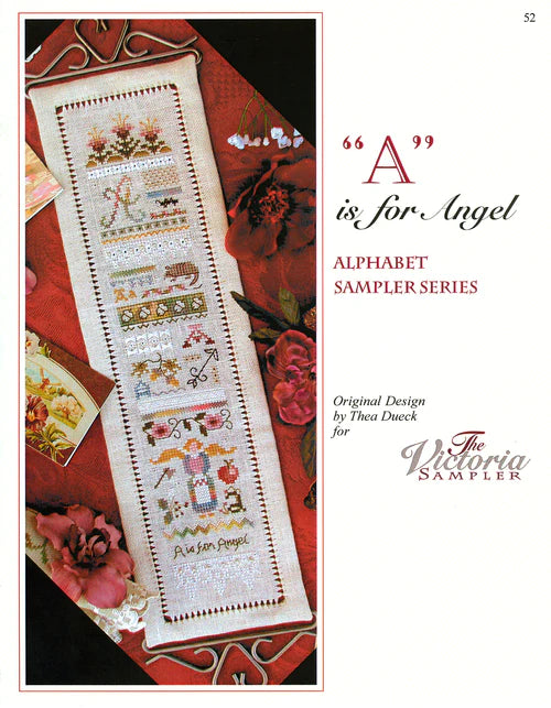 "A" is for Angel Sampler, Alphabet Sampler Series, The Victoria Sampler