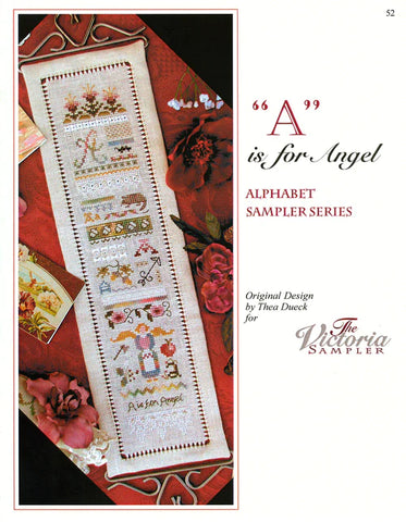 "A" is for Angel Sampler, Alphabet Sampler Series, The Victoria Sampler