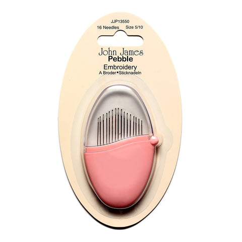 Embroidery Needles set of 16 needles size 5/10 JJP13550, Pebble