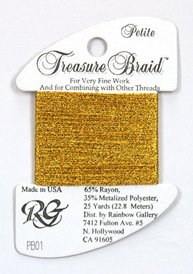 PB01 Bright Gold, Treasure Braid Petite