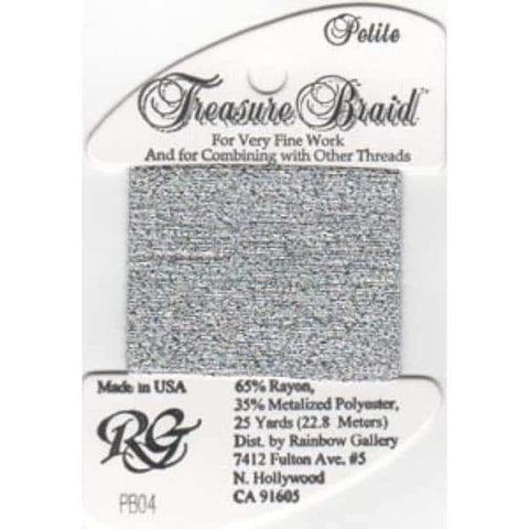 PB04 Silver, Treasure Braid Petite