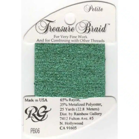 PB06 Green, Treasure Braid Petite