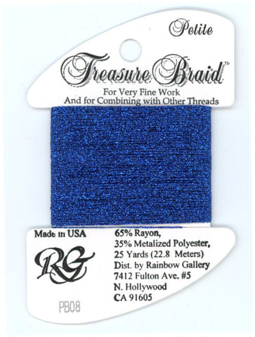 PB08 Royal Blue, Treasure Braid Petite