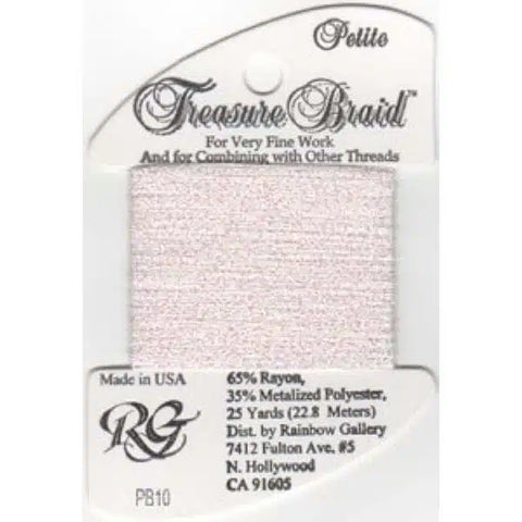 PB10 White Pearl, Treasure Braid Petite