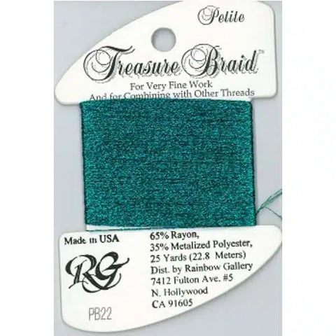 PB22 Dark Turquoise, Treasure Braid Petite