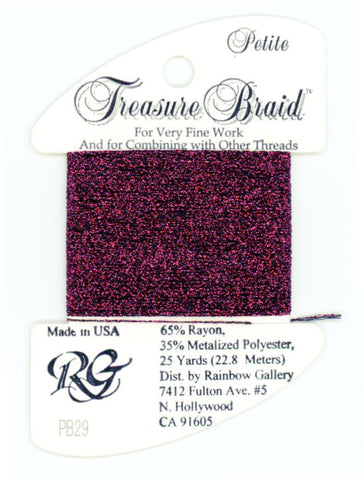 PB29 Burgundy, Treasure Petite Braid