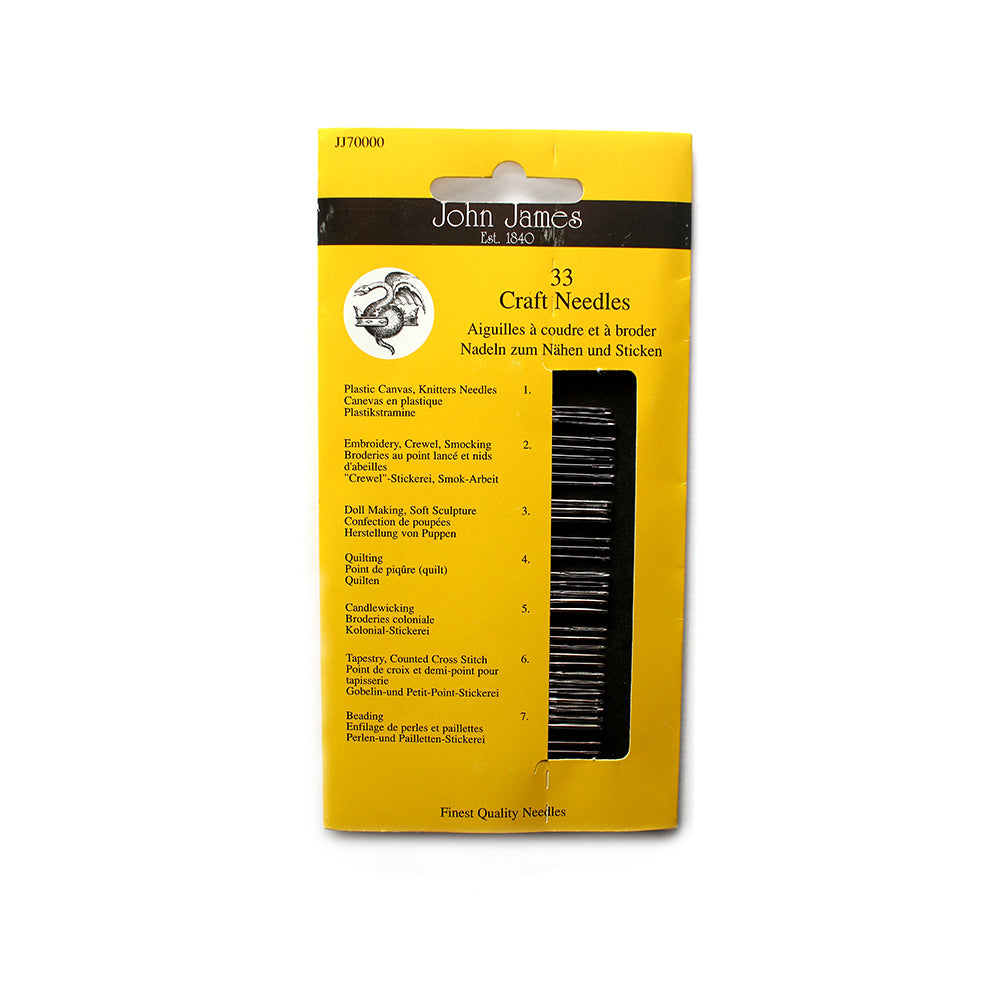 JJ70000 Assorted Craft Needles set of 33 needles