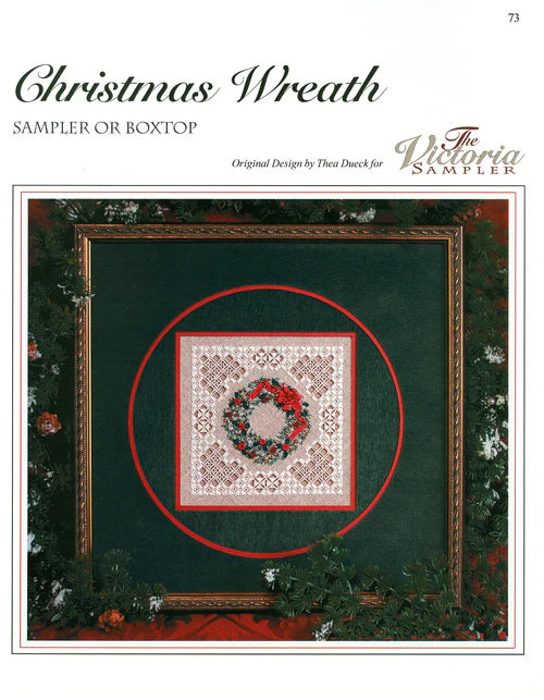 Christmas Wreath Sampler or Boxtop, The Victoria Sampler