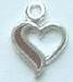 Red Coral Inlay Heart Sterling Silver Charm, Sweetheart Tree