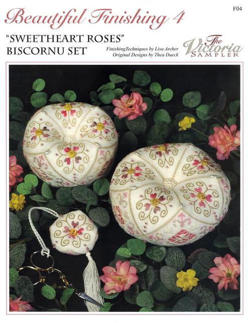 Sweetheart Roses 3 Biscornu Set, The Victoria Sampler