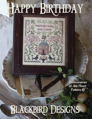 Happy Birthday, Anniversaries of the Heart Pattern 6, Blackbird Designs