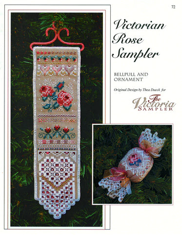 Victorian Rose Sampler Bellpull and Ornament, The Victoria Sampler