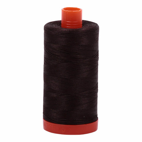 1130 Very Dark Bark, 12 wt cotton, Aurifil