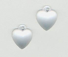 12074 Very Small Heart Domed Matte Crystal