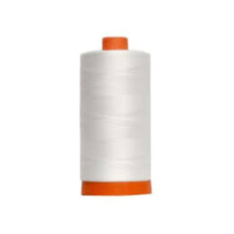 2024 White, 12wt. Cotton, Aurifil