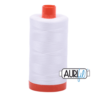 2024 Pure White, 12wt. Cotton, Aurifil