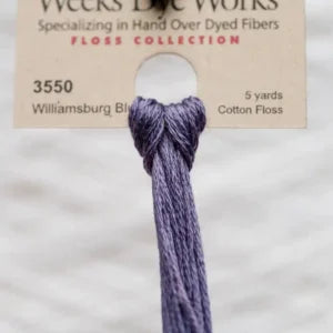 Williamsburg Blue 3550, Weeks