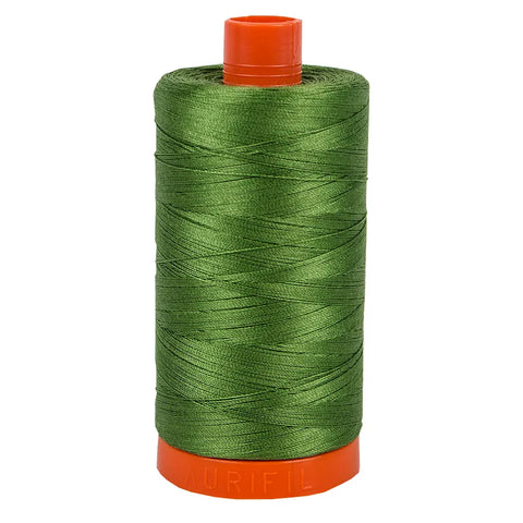 5018 Dark Grass Green, 12 wt cotton, Aurifil