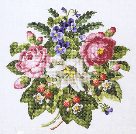 Antique Roses & Strawberries, Permin of Copenhagen
