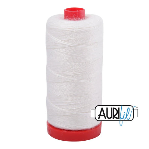 8024 Bright White, Lana Wool Thread - 12 wt., Aurifil