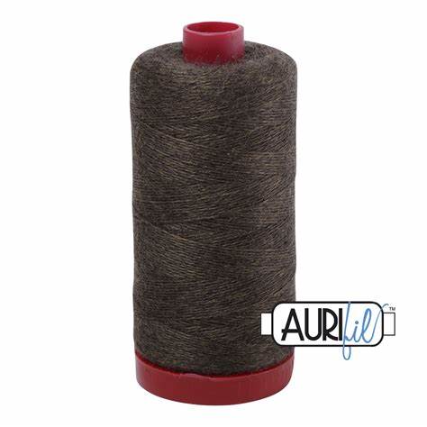 8078 Khaki Mélange, Lana Wool Thread - 12 wt., Aurifil