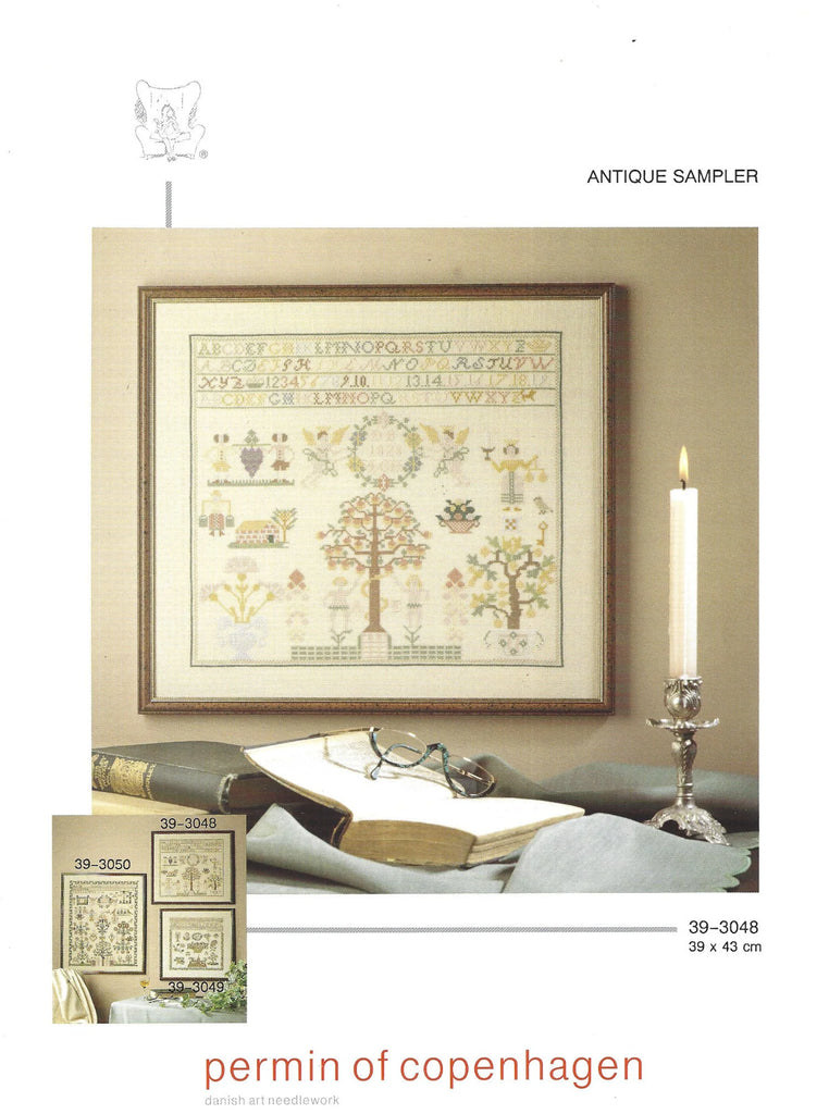 Antique Sampler 39-3048 Kit, Permin of Copenhagen