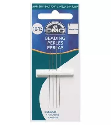 10/13 size Beading Needles set of 4 needles, DMC