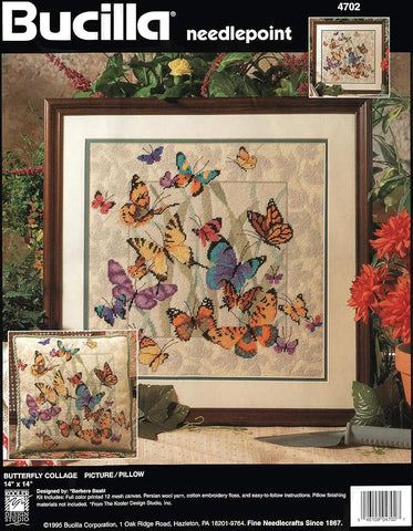Butterfly Collage Picture/Pillow, Bucilla