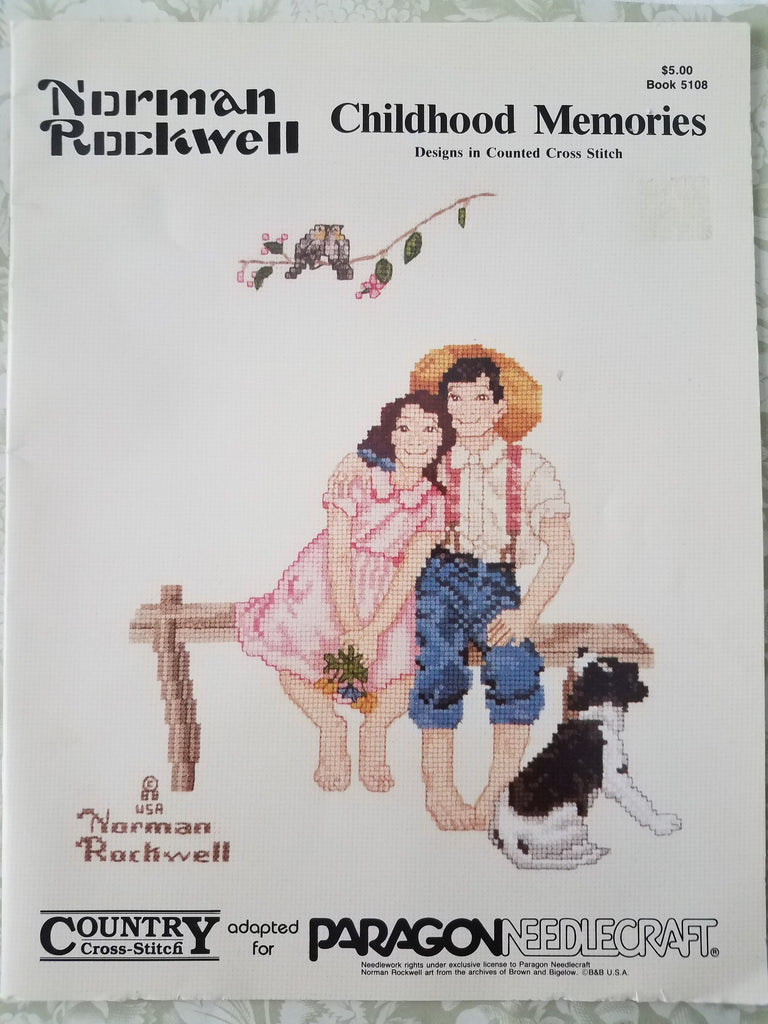 Childhood Memories-Norman Rockwell, Country Cross-Stitch adapted for Paragon Needlecraft