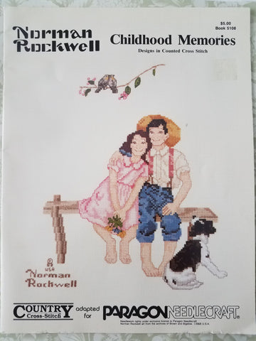 Childhood Memories-Norman Rockwell, Country Cross-Stitch adapted for Paragon Needlecraft