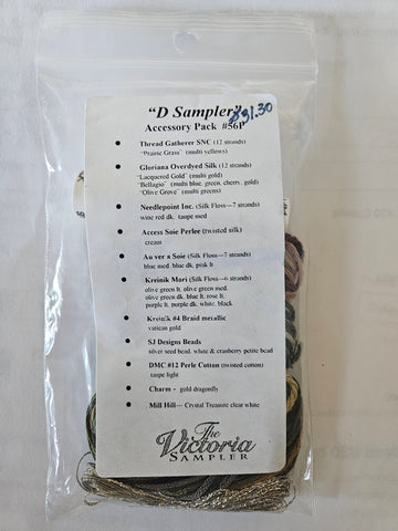 "D" is for Dancer, Accessory Pack, The Victoria Sampler