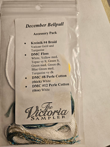 December Bellpull Accessory Pack, The Victoria Sampler