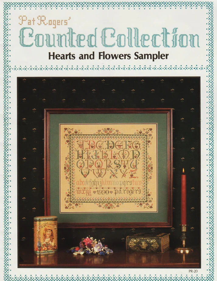 Hearts and Flowers Sampler, Pat Rogers' Counted Collection