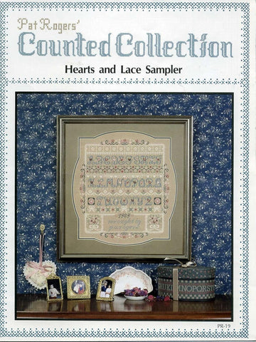 Hearts and Lace Sampler, Pat Rogers' Counted Collection