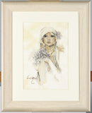 Lady with Lilac Flower-Sara Moon kit, Lanarte