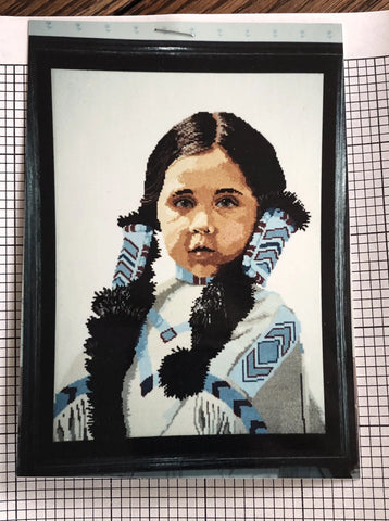 Native American Girl pattern, Designer unknown