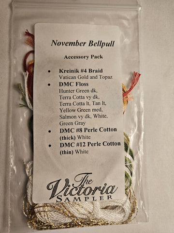 November Bellpull Accessory Pack, The Victoria Sampler