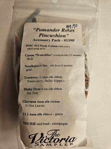 Pomander Roses Pincushion Accessory Pack, The Victoria Sampler