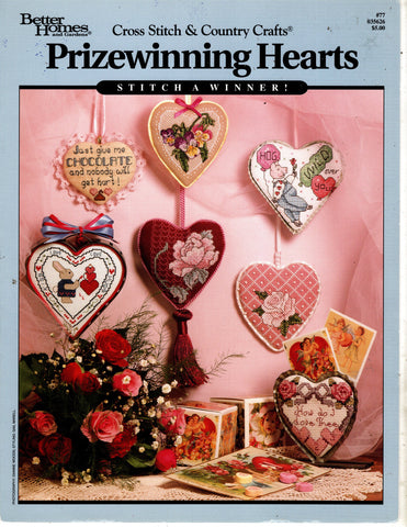 Prizewinning Hearts, Better Homes and Gardens Cross Stitch & Country Crafts