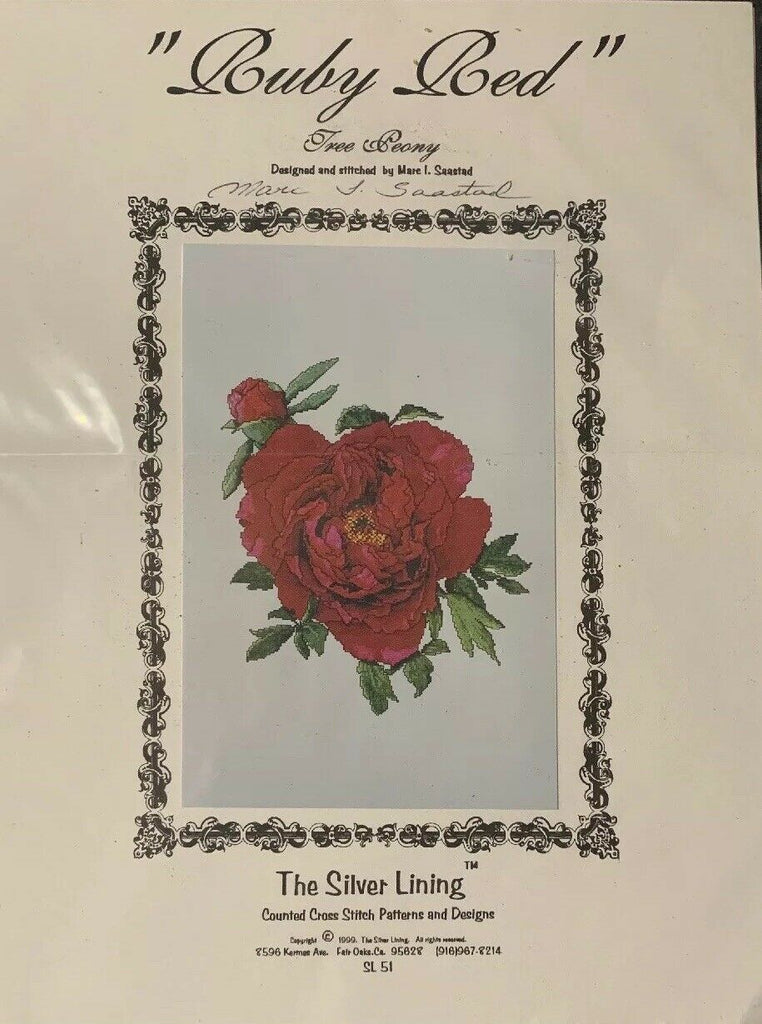 Ruby Red (Tree Peony) #51, The Silver Lining