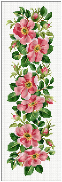 Wild Roses Border, Ellen Maurer-Stroh – Needlework, Linen & More