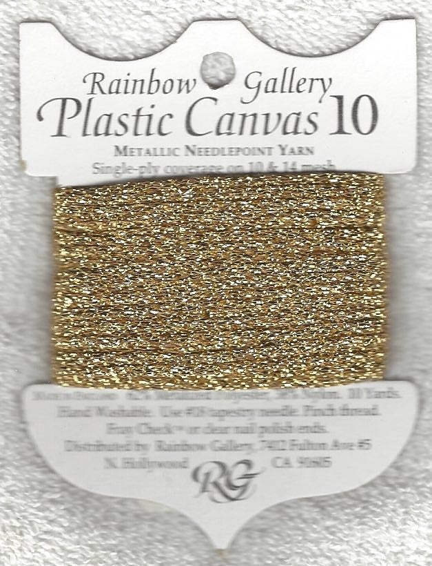 PM51 Gold, Plastic Canvas #10, Rainbow Gallery