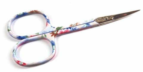 White Floral Silk Screen, Embroidery Scissor, Tool Tron