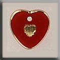 12093 Small Engraved Heart Red/Gold