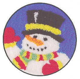 Cheerful Snowman, Punch Needle, The Sweatheart Tree