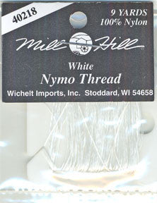 40218 White Nymo Thread, Mill Hill Beads