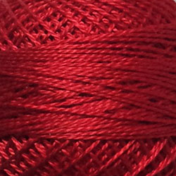 Christmas Red #76, size 12 ball Perle Cotton, Valdani