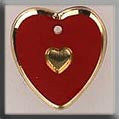 12094 Medium Engraved Heart Red/Gold